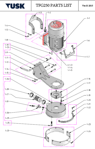 Tusk Stand Up Grinder Parts