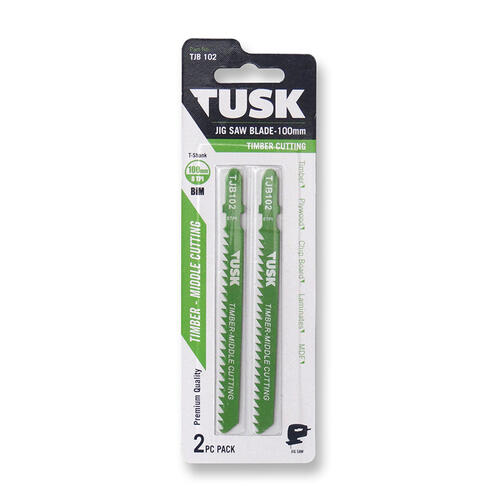 Tusk Jigsaw Blades for Timber/Metal  2pc Bi-metal T-Shank TJB