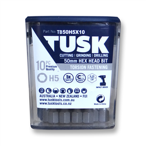 Tusk Torsion Bits TB 50H5x10  50 mm Hex 5 (10 pack)