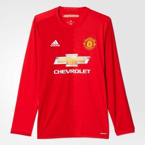 adidas 2016-17 Manchester United Home Long Sleeve Shirt