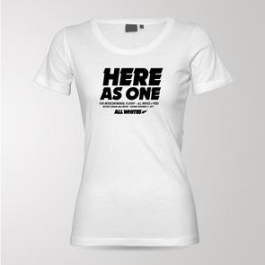 All Whites Women’s HERE AS ONE Intercontinental Playoff Supporter Tee