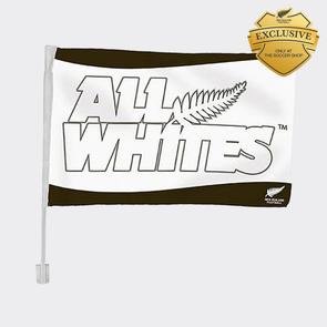All Whites Car Flag