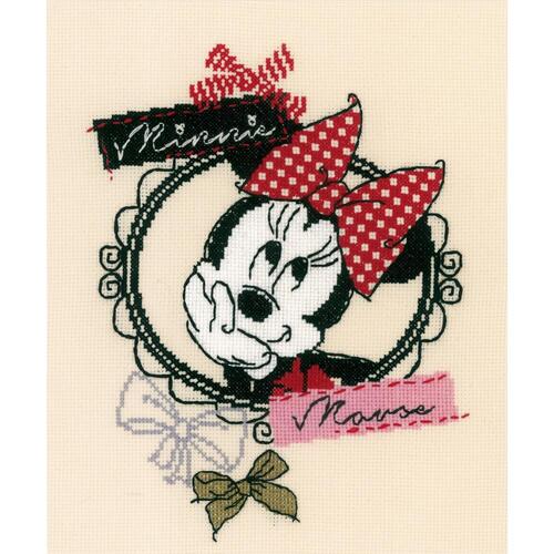 Vervaco Cross Stitch Kit Disney It's About Minnie The Ribbon Rose