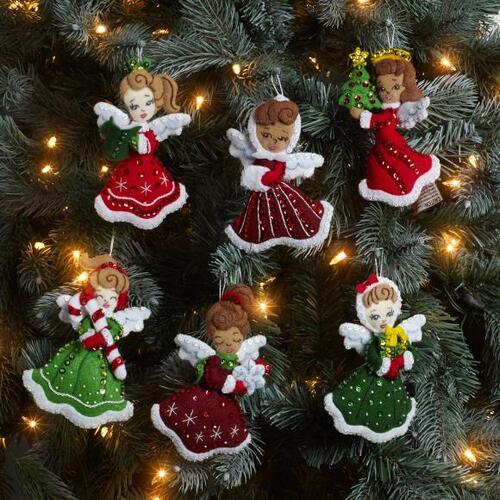 Bucilla Felt Applique Ornaments Kit 6/Pkg, Festival Of Trees