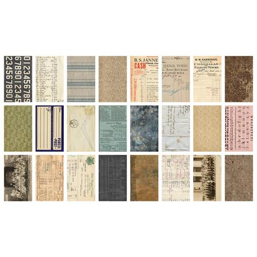 Idea-Ology Tim Holtz Backdrops Double-Sided Cardstock 6"X10" 24/Pkg - Volume #3