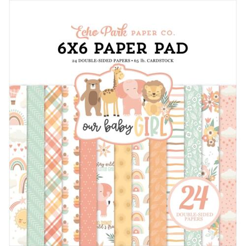Echo Park Double-Sided Paper Pad 6"X6" 24/Pkg-Our Baby Girl