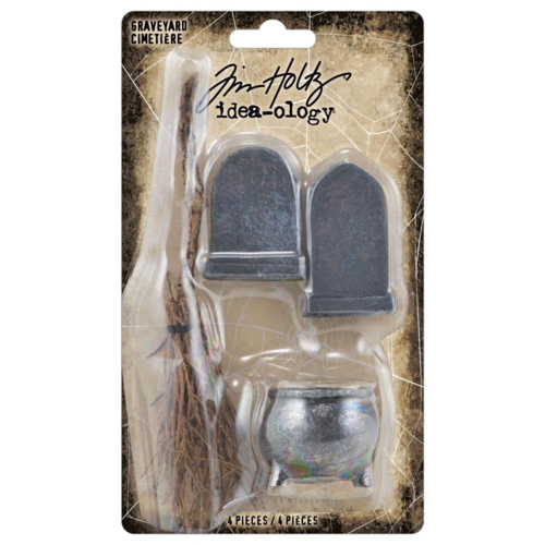 IdeaOlogy Tim Holtz Graveyard 4 Pieces The Ribbon Rose