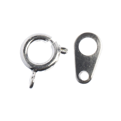 John Bead Spring Ring Set Silver - 7mm 20/Pkg