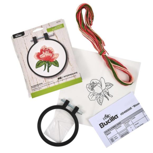 Bucilla Stamped Embroidery Kit - Blooming Rose