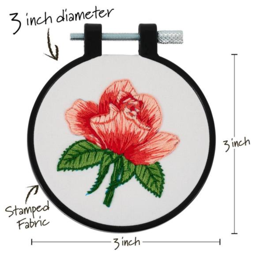 Bucilla Stamped Embroidery Kit - Blooming Rose