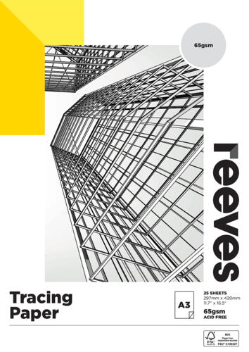 Reeves Tracing Pad 65gsm, 25 sheets