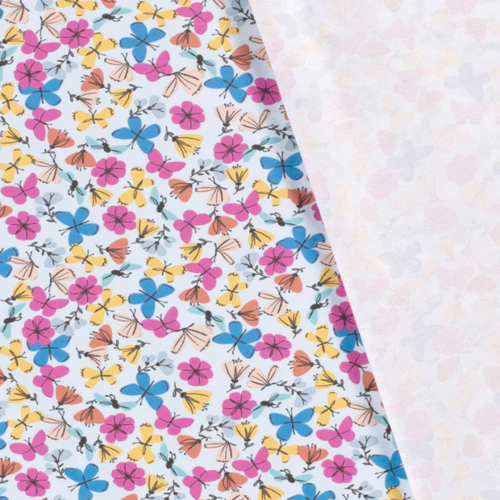 Nooteboom Cotton Jersey - Printed Butterflies #19585 - Colour 03 - Blue