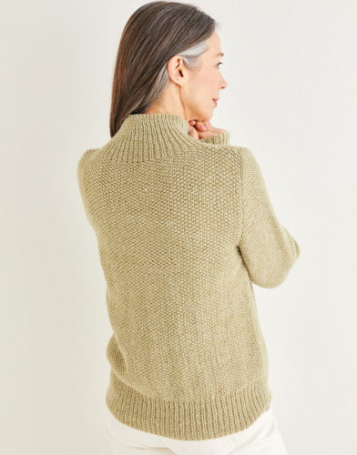 Sirdar 10176 Funnel Neck Sweater Knitting Pattern Kit The