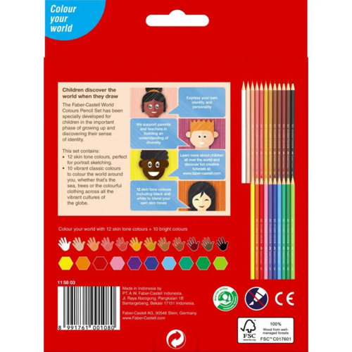 Faber-Castell Classic Colour Pencils - World Set