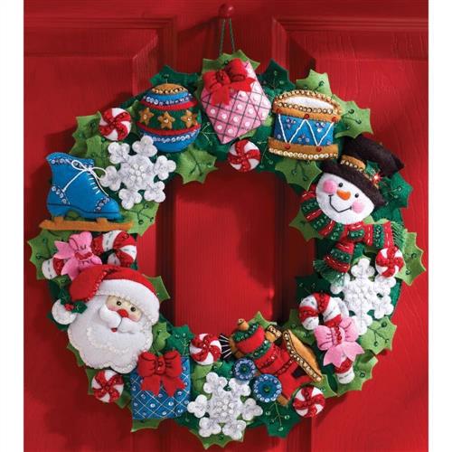 Bucilla Felt Ornaments Applique Kit Set of 6 - Peace and Love