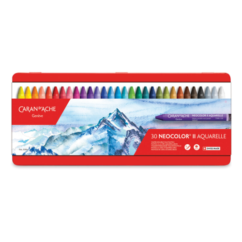 Caran d'Ache Neocolor II Aquarelle Crayons Set of 30
