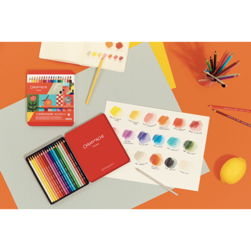 Caran d'Ache Supracolour Soft Aquarelle Colour Pencil Set of 18