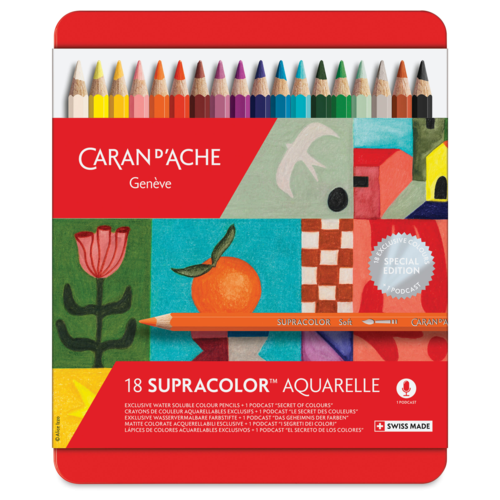 Caran d'Ache Supracolour Soft Aquarelle Colour Pencil Set of 18