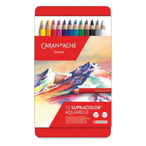 Caran d'Ache Supracolour Soft Aquarelle Colour Pencil Set of 12