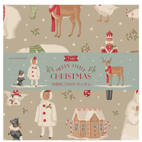 Tilda Merry Little Christmas Fabric Stack 10