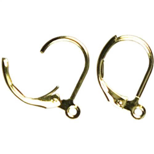 Cousin Jewelry Basics Metal Findings 12/Pkg - Gold Lever Earrings