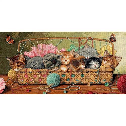 Dimensions Cross Stitch Kit - Kitty Litter  Gold