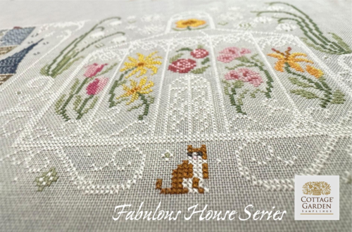 Cottage Garden Samplings Fabulous House Series - #3 Green House Chart