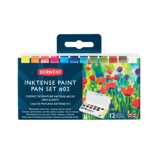 Derwent Inktense Paint Pan Set/12 - Pallette #2