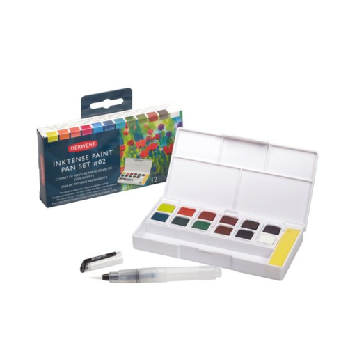 Derwent Inktense Paint Pan Set/12 - Pallette #2