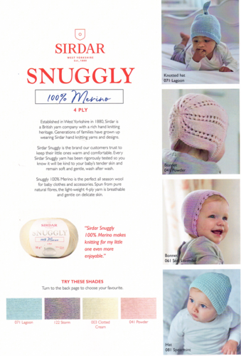 Sirdar 5262 Baby Hat - Knitting Pattern / Kit