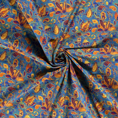 Nooteboom Cotton Jersey - Digital Printed Paisley #18990 - Colour 5 - Cobalt