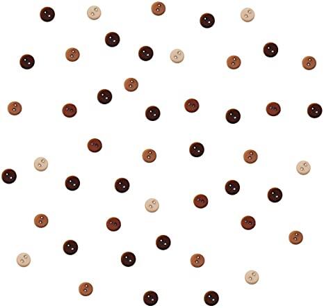 Dress It Up Embellishments - Tiny Round Buttons - Natural