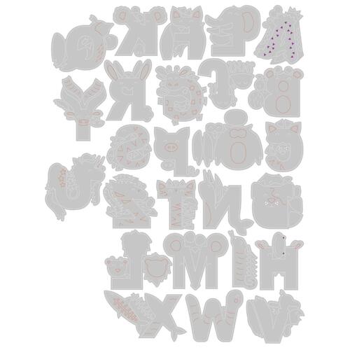 Sizzix Die Set 26PK - Animal Alphabet