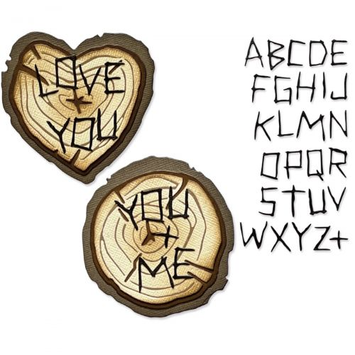 Sizzix Tim Holtz Thinlits Die Set 33PK - Wood Slice