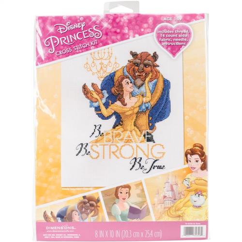 Make A Splash (14 Count) Disney Princess Counted Cross Stitch Kit 7x5 - Dimensions