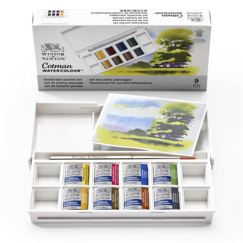 Winsor & Newton Cotman Watercolour Landscape Pocket Set of 9
