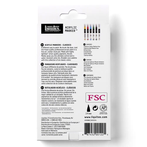 Liquitex Acrylic Marker Set/6 Classic