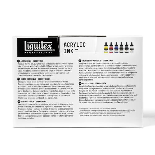 Liquitex Acrylic Ink Set 30ml, Essentials Set/6