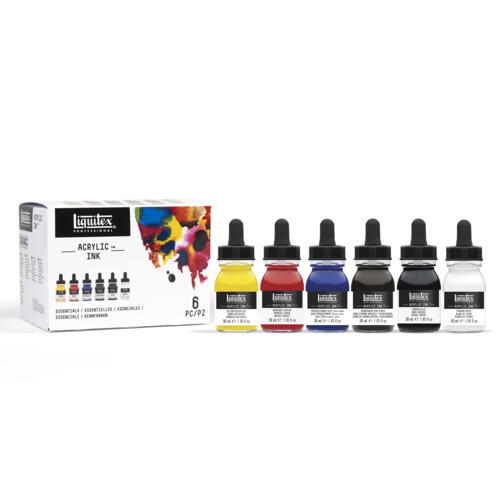 Liquitex Acrylic Ink Set 30ml, Essentials Set/6