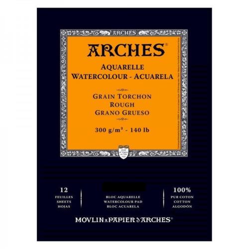 Arches Watercolor Paper Block, Cold Press, 100% Cotton Fibres, 20 Sheets  300/185gsm Aquarelle 100 Cotton Drawing Paper Book