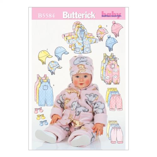 Butterick Pattern 5584 Infants' Jacket, Overalls, Pants, Hat and ...