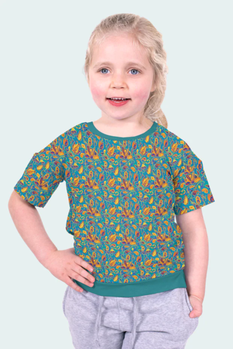 Nooteboom Cotton Jersey - Digital Printed Paisley #18990 - Colour 5 - Cobalt