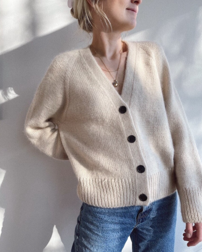 Petite Knit Champagne Cardigan - Knitting Pattern / Kit