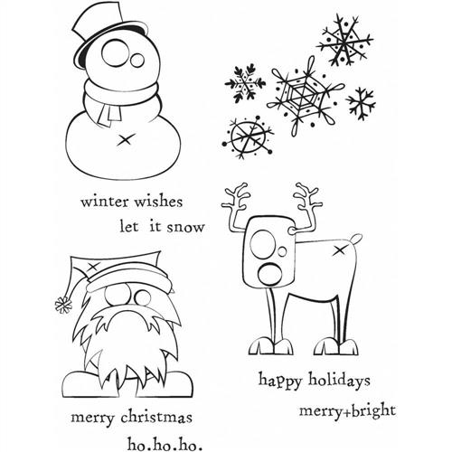 Stampers Anonymous Tim Holtz - Cling Stamps 7"X8.5" - Merry Misfits