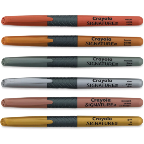 Signature Metallic Permanent Markers, 6 Count, Crayola.com