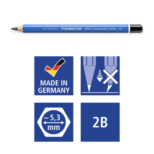 Staedtler Mars Lumograph Jumbo Pencils