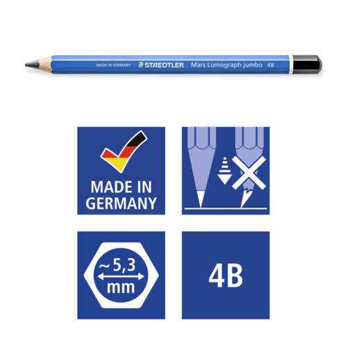 Staedtler Mars Lumograph Jumbo Pencils