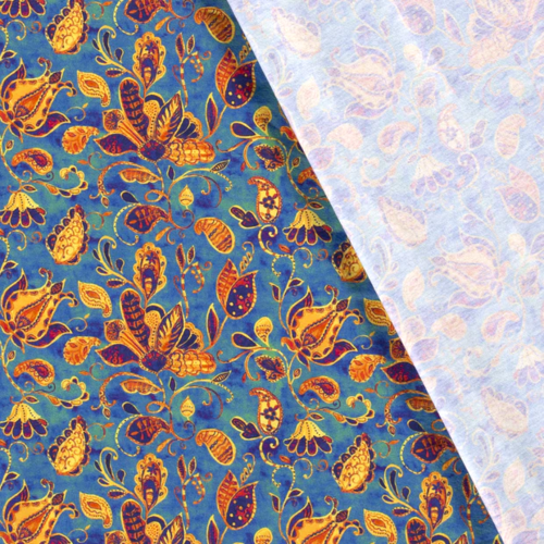Nooteboom Cotton Jersey - Digital Printed Paisley #18990 - Colour 5 - Cobalt