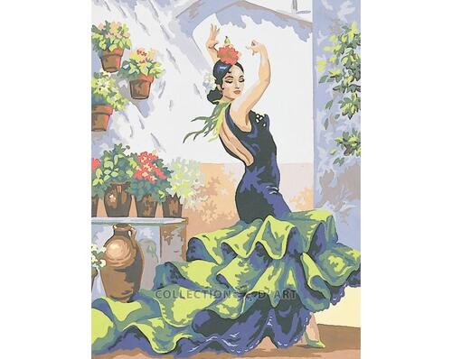 Collection D'Art  Tapestry Canvas 40X50 Spanish Dancer