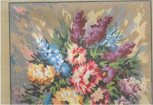 Collection D'Art  Tapestry Canvas 50X60 Vase Of Flowers